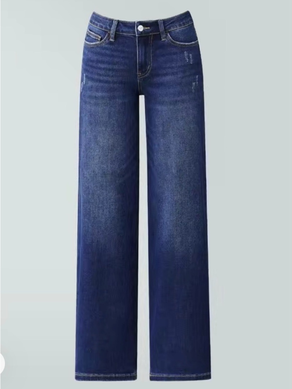Mid Rise Wide Leg Jeans